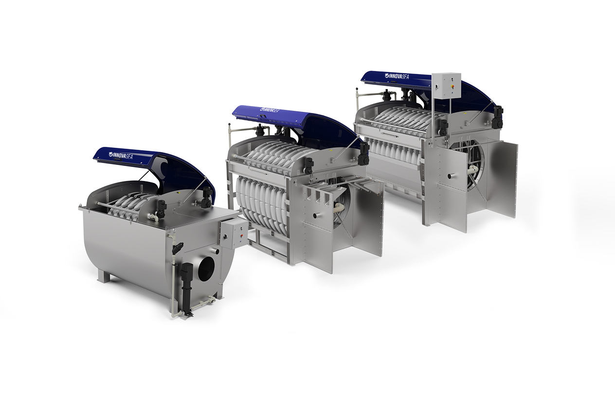 cluster of three innovasea disc filters