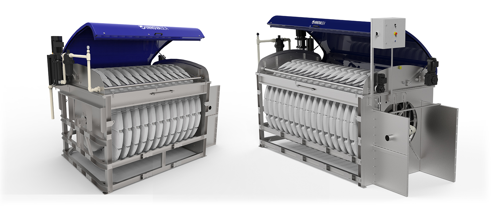 photo of two innovasea disc filters