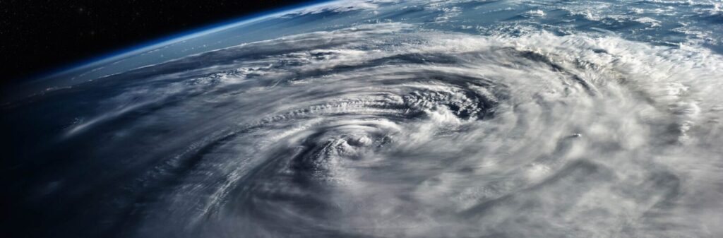 Image of a hurricane from space
