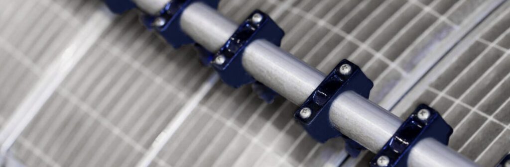 Closeup of a drum filter