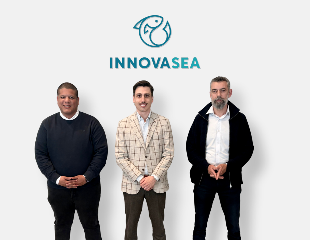 Innovasea regional department heads From left to right, Jorge Bravo, Sigve Naustdal, and Andreas Mintsios. 